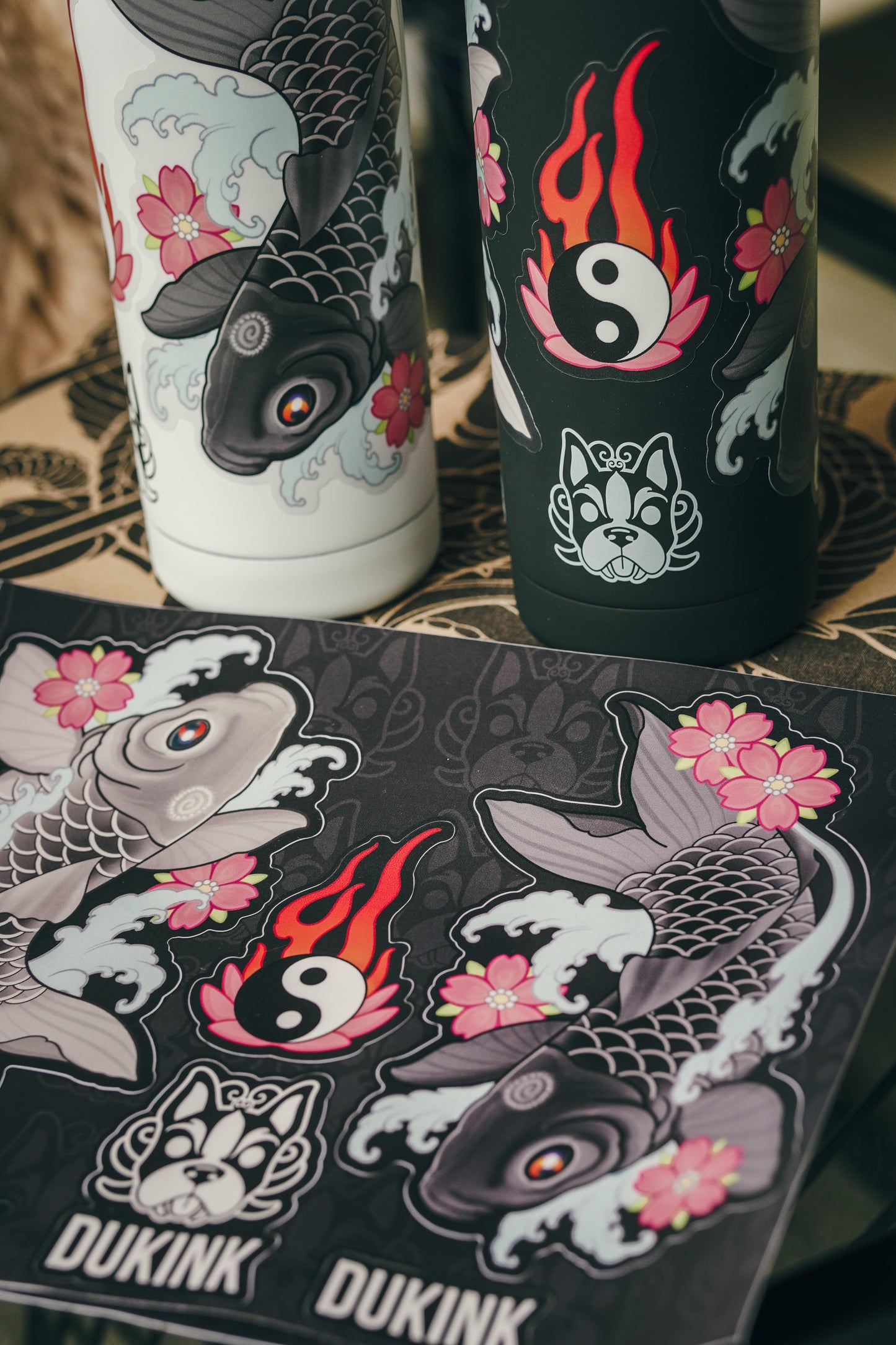 BOTELLA 750 ML ¨ YING YANG KOI¨